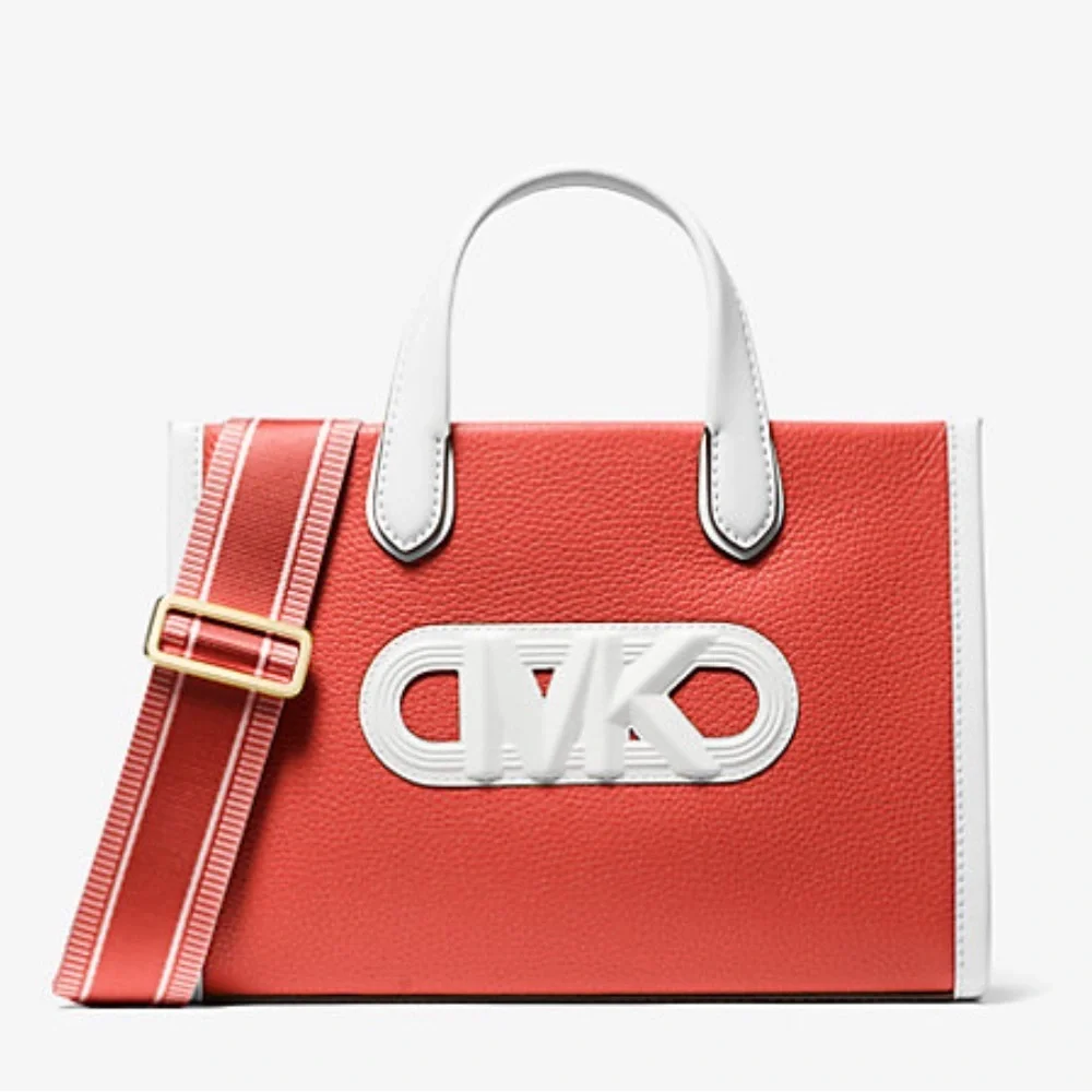 Michael Kors Gigi Small Embossed Pebbled Leather Messenger Bag